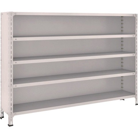 TRUSCO トラスコ 軽量棚背板・側板付 W1800XD300X1200 5段 ネオグレー 46V25 組立品 組立設置不可(代引不可)【送料無料】｜リコメン堂生活館