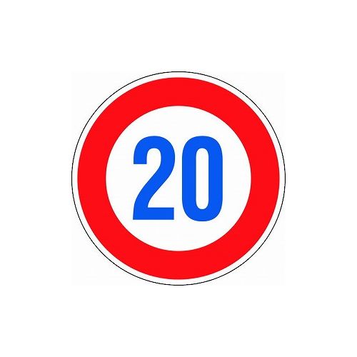 緑十字 道路標識(構内用) 制限速度20キロ 道路323-20K(AL) 600mmΦ 反射タイプ アルミ製 133673 標識・標示 安全標識(代引不可)【送料無料】｜リコメン堂生活館