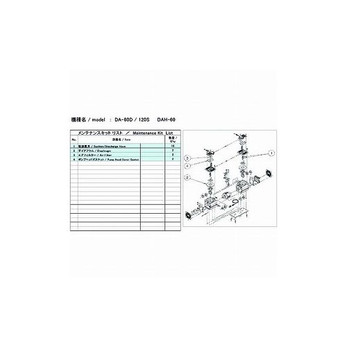 ULVAC DA-60D/120S用メンテナンスキット DA-60D/120S (株)アルバック ポンプ 真空ポンプ(代引不可)【送料無料】