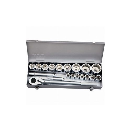 KTC 19.0sq.ソケットレンチセット[19点] TB619B 京都機械工具(株) ソケットレンチ ソケットレンチセット(代引不可)【送料無料】｜リコメン堂生活館