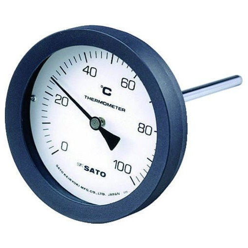 佐藤 バイメタル式温度計 BM-T-100P 0~100℃ 100L (2080 BMT100P5 測定 計測用品 測定 計測用品 環境計測機器 温度計 湿度計(代引不可)【送料無料】|リコメン堂生活館