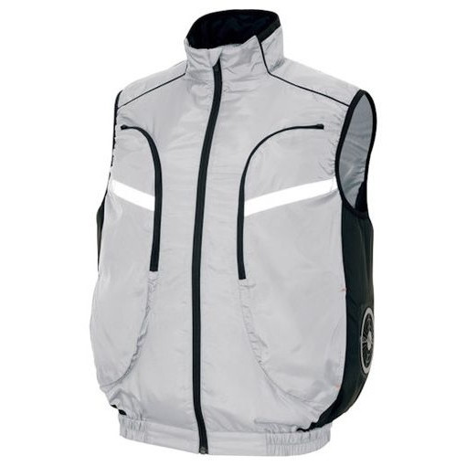 アイトス 物流作業対応型空調服ベスト(空調服TM) シルバー M AZ50195003M 環境改善用品 環境改善用品 暑さ対策用品 冷却衣服(代引不可)【送料無料】