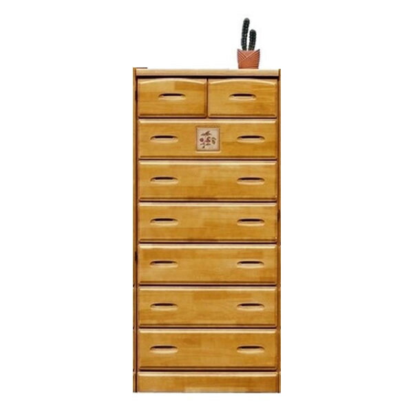 チェスト 幅60cm 高さ139cm 【国産 大川家具 完成品】 無垢材 収納 タンス パイン材 日本製 木製 衣類 (代引不可)【送料無料】｜リコメン堂生活館