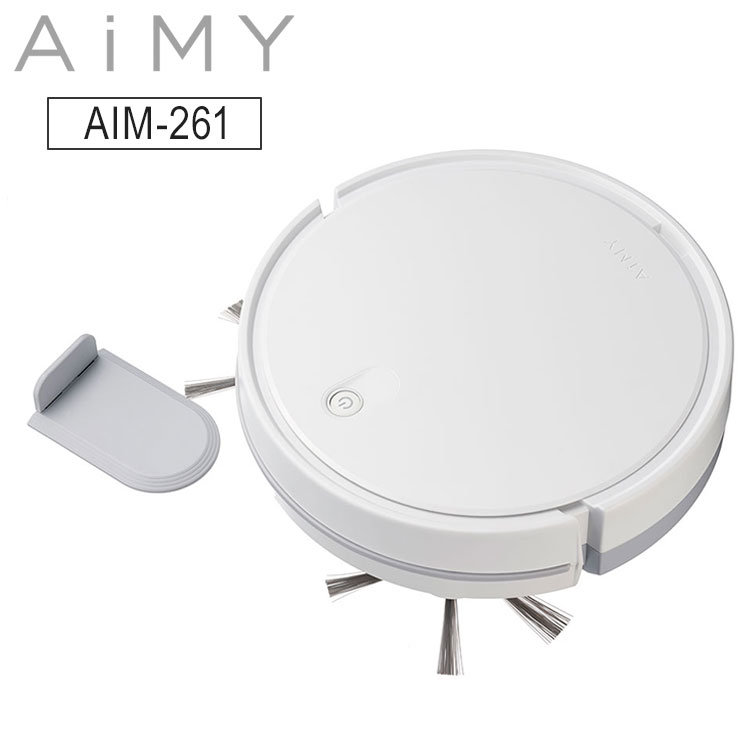 AiMY ロボットクリーナー ロボット掃除機 自動で帰還 センサー 落下防止 フローリング 畳 カーペット 家具の下 ワンタッチ コンパクト スリム 小回り 取り外し 水洗い AIM-RC33【送料無料】