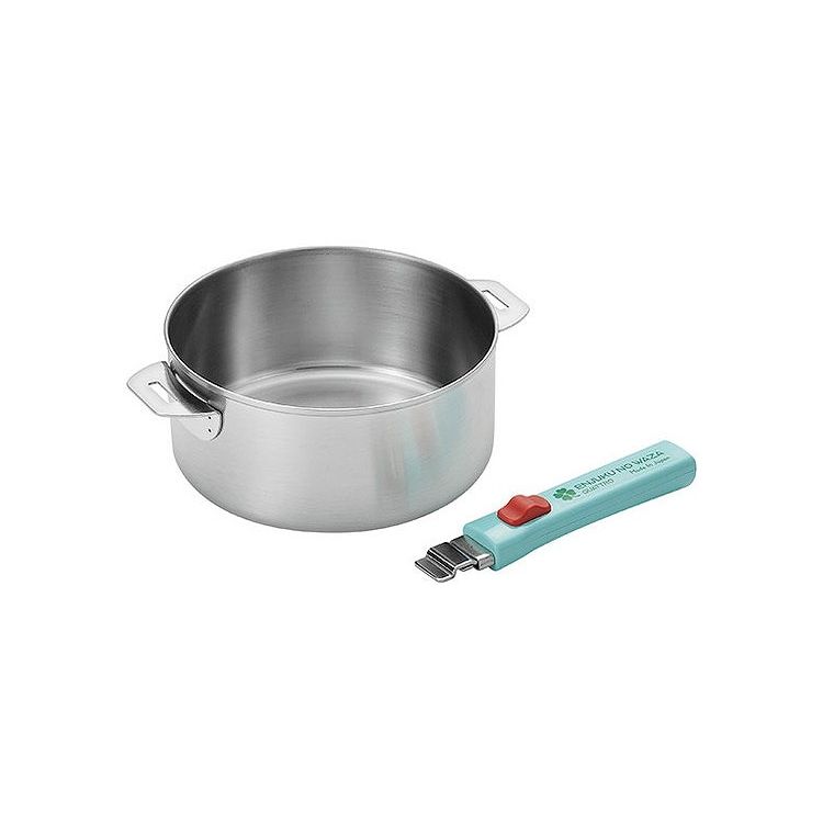 日本製 燕三条 ステンレス鍋18cm・着脱ハンドル(代引不可)【送料無料】