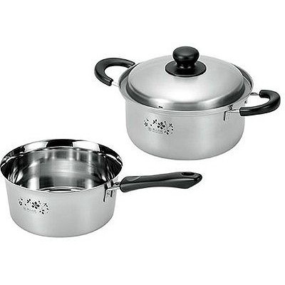 日本製 燕三条 そそぎやすい鍋18cm&両手鍋20cm(代引不可)【送料無料】