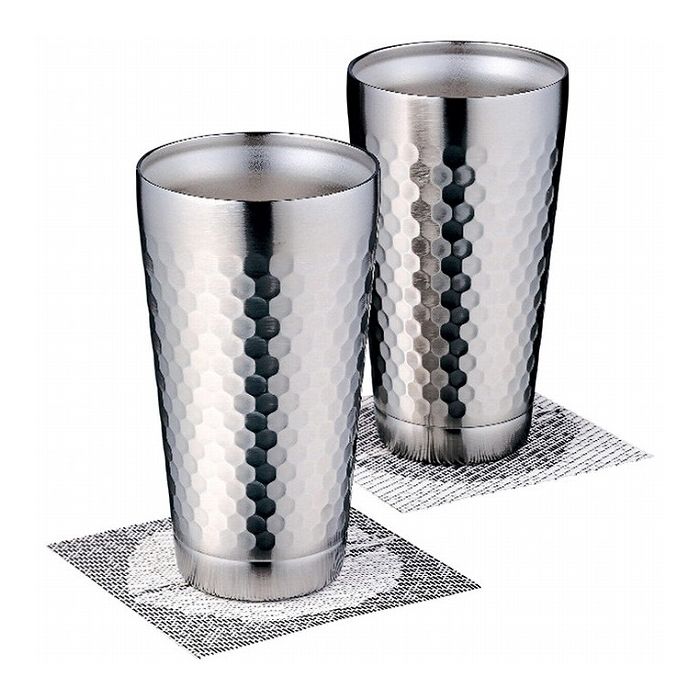 ツチメ 2層タンブラーペア350ml コースター付 キッチン用品 食器 カトラリー グラスグラス タンブラー コップ タンブラー【送料無料】