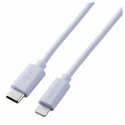 【5個セット】エレコム ライトニングケーブル Type-C-Lightning 1m パープル U2C-APCL10PUX5(代引不可)【送料無料】