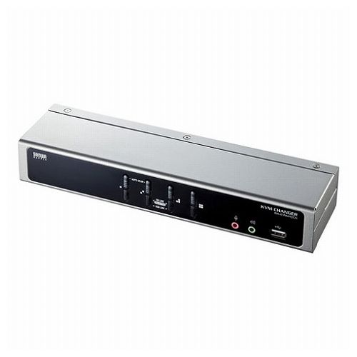 サンワサプライ デュアルリンクDVI対応パソコン自動切替器 4:1 SW-KVM4HDCN(代引不可)
