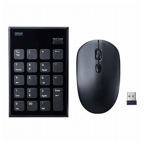 サンワサプライ 静音ワイヤレステンキーマウスセット NT-WL23SETBK(代引不可)【送料無料】 4,828円