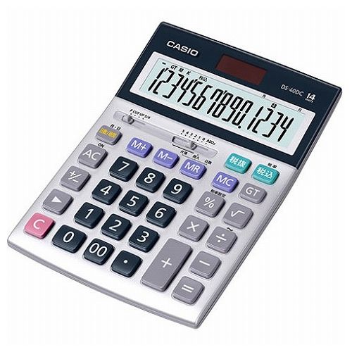 74円 商舗 カシオ計算機 Casio 実務電卓 日数時間計算タイプ デスクタイプ14桁 Ds 40dc 代引不可