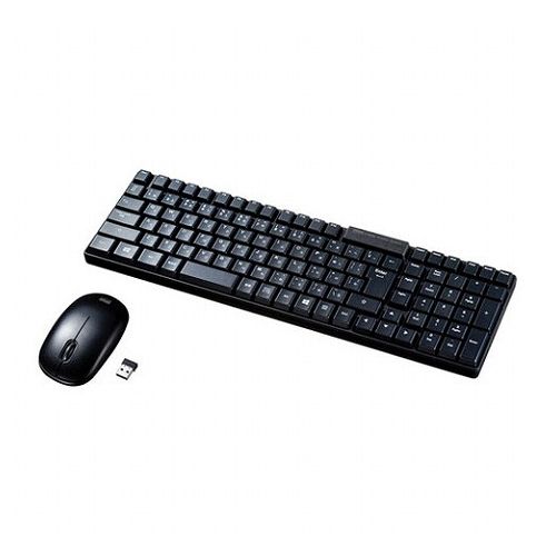 【5個セット】 サンワサプライ マウス付きワイヤレスキーボード SKB-WL34SETBKX5(代引不可)【送料無料】|リコメン堂生活館