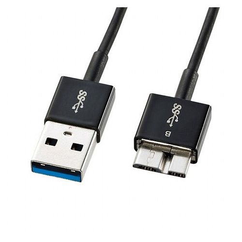 【5個セット】 サンワサプライ USB3.0マイクロケーブル A-MicroB 0.5m 超ごく細 KU30-AMCSS05KX5(代引不可)【送料無料】