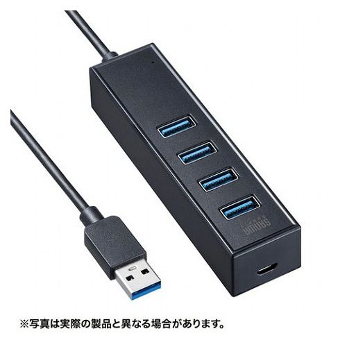 【5個セット】 サンワサプライ 磁石付USB3.2Gen1 4ポートハブ USB-3H405BKNX5(代引不可)【送料無料】|リコメン堂生活館