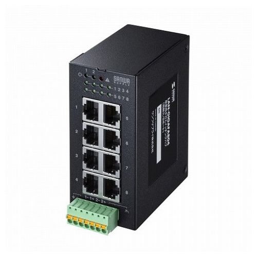 サンワサプライ 産業用ギガスイッチングハブ(高耐久/8ポート) LAN-GIGAFA804(代引不可)【送料無料】|リコメン堂生活館