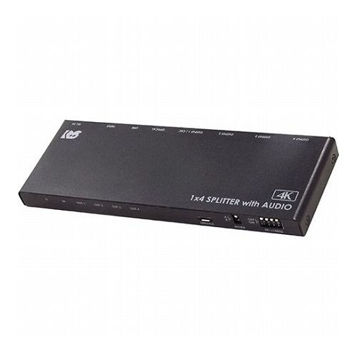 ラトックシステム 4K60Hz/ダウンスケール対応 外部音声出力付 HDMI分配器(1入力4出力) RS-HDSP4PA-4K(代引不可)【送料無料】 9,711円