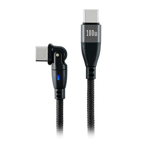 【5個セット】 日本トラストテクノロジー 180°回転コネクタPD100Wケーブル 1.8m ブラック 180RPD-18M-BKX5(代引不可)【送料無料】