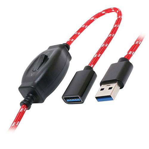 【5個セット】 ミヨシ ON OFFスイッチ付USB延長ケーブル 1.5m USB-EXS3015/RDX5(代引不可)【送料無料】｜リコメン堂生活館