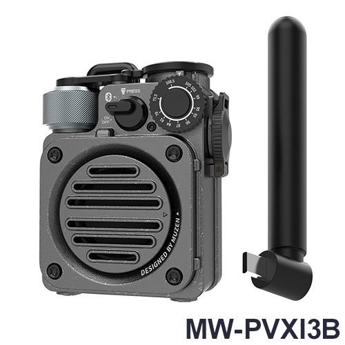 Muzen Wild Mini 第3世代 Bluetooth 多機能スピーカー ラジオ 懷中電灯 モバイルバッテリー コンパクト アウトドア キャンプ 旅行 ミリタリー 防水 防災 ブラック MW-PVXI3B(代引不可)【送料無料】 11,385円