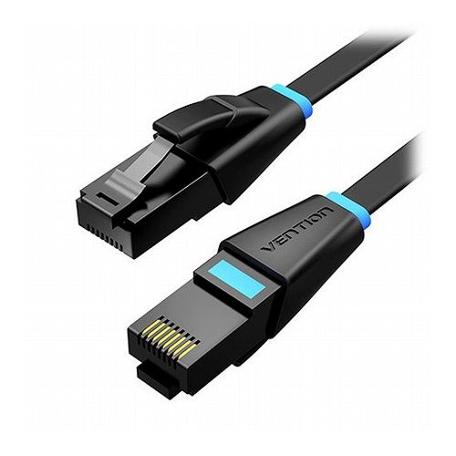 VENTION Cat.6 UTP 薄型LANケーブル 1.5m Black IB-3925 パソコン パソコン周辺機器 LANケーブル(代引不可)【メール便配送】【送料無料】画像