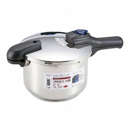 パール金属 クイックエコ 3層底切り替え式圧力鍋5.5L H-5042(代引不可)【送料無料】｜リコメン堂生活館