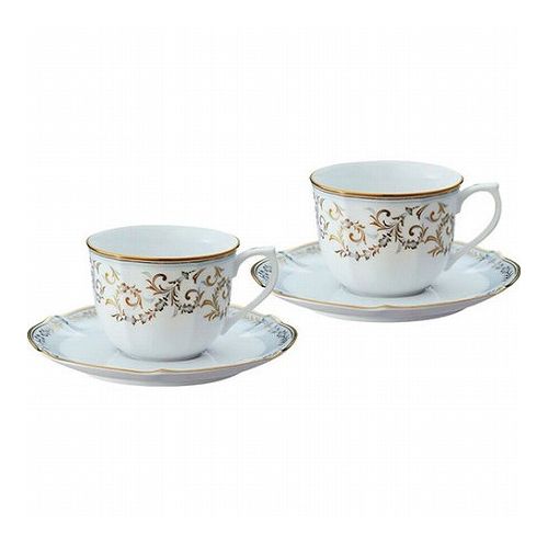 ノリタケ ソフィランス コーヒー碗皿ペアセット カップφ8.9×6.8cm、ソーサーφ15.7cm C6091564(代引不可)【送料無料】