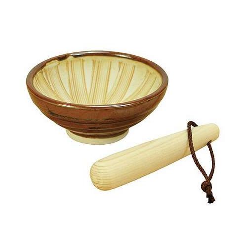 【5本セット】 ヤマコー 木製ごますりくん ひのきすりこぎ(すりこぎと陶器の本セット) yamaco81689X5【送料無料】
