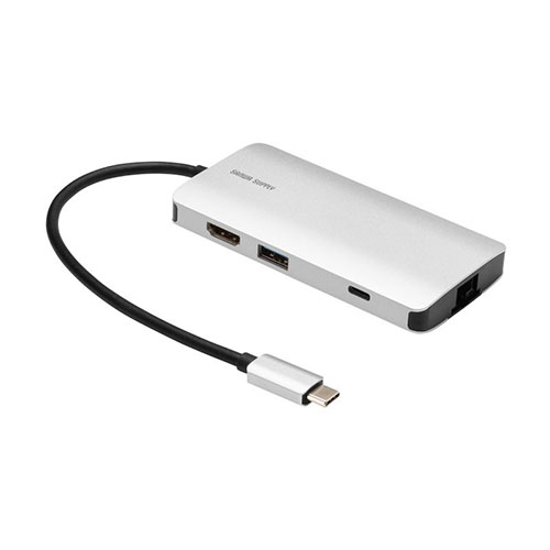 サンワサプライ USB Type-C ドッキングステーション シルバー USB-DKM11S(代引不可)【送料無料】｜リコメン堂生活館