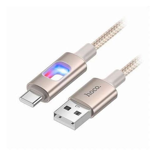 【5本セット】 hoco. U144 カラフルLED Type-Cケーブル RGBイルミネーション搭載 USB-A to USB-C ゴールド U144-AC-GDX5(代引不可)【送料無料】