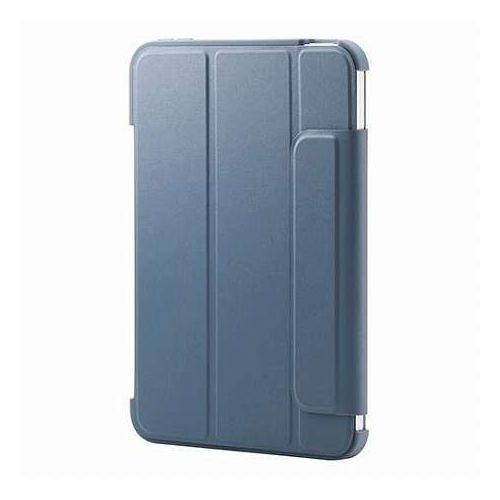 エレコム iPad mini(A17 Pro) フラップケース 薄型軽量 カラーエッジ 背面クリア ブルーグレー TB-A25SWVFCBG(代引不可)【送料無料】
