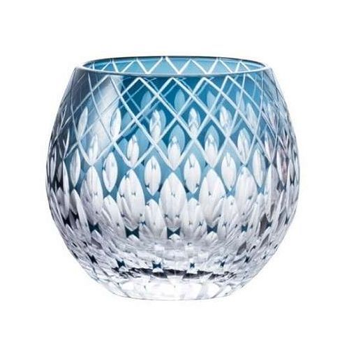 創作切子 匠 Premium 玉響 ロック360ml(木箱入) 正倉院ブルー 【φ7.0×9cm】 手仕事と呼ぶにふさわしい逸品 B2138084(代引不可)【送料無料】