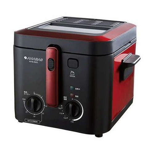 ANABAS 電気フライヤー 【電源コード・揚げ物用バスケット×各1、交換用脱臭フィルター・交換用オイルフィルター×各3】 22640503(代引不可)【送料無料】