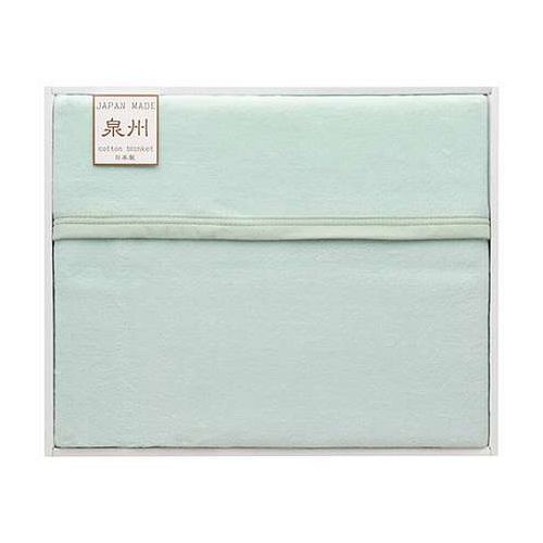 フリーモード 泉州カラーリバーシブル 綿毛布 毛羽部分 グリーン 【約1400×2000mm】 22615606(代引不可)【送料無料】