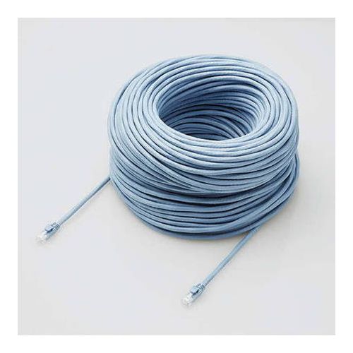 elecom エレコム LANケーブル CAT6A対応 EU RoHS指令準拠 ツメ折れ防止カバー 90m 単線 ブルー LD-GPAT BU90 RS(代引不可)【送料無料】
