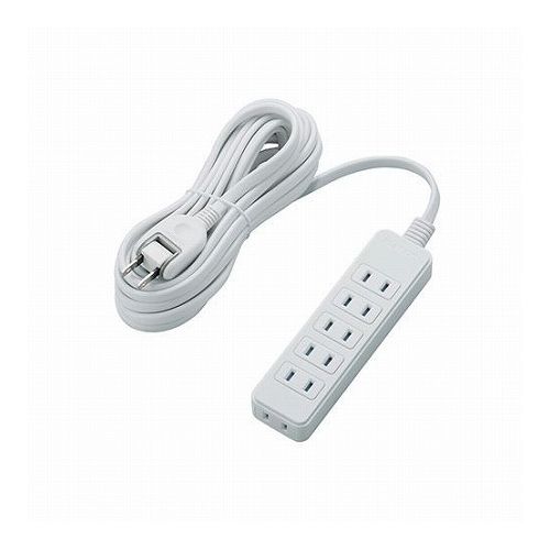 5個セットエレコム シャッタータップ/6個口/5m/ホワイト T-ST02N-2650WHX5(代引不可)【送料無料】｜リコメン堂生活館