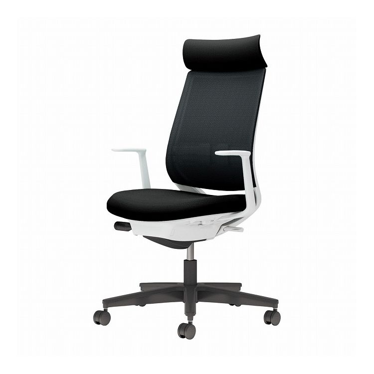 【メーカー直送】 コクヨ オフィスチェア 椅子 イス チェア ミトラ2 L型肘 ランバー付 ホワイトグレー ブラック C04-B392MU-E1B6E62 (代引不可)【送料無料】｜リコメン堂生活館