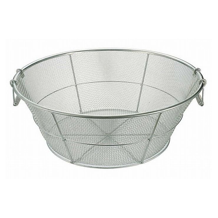 本間冬治工業 18-8底平揚げザル 細目 55cm 037031【送料無料】