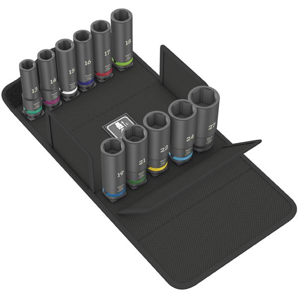 WERA ヴェラ 差込角1/2SQ 11点組 HEX ディープインパクトソケット セット サイズ13ー27mm 004841 工具 ツール DIY 作業工具 道具