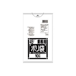 （まとめ）日本サニパック ポリゴミ袋 N-43 透明 45L 10枚【×20セット】 (代引不可)