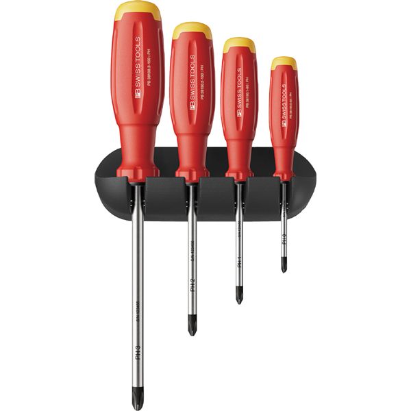 PB SWISS TOOLS ピービースイスツールズ 4本組 スイスグリップEVO プラスドライバーセット ホルダー付 38242.H