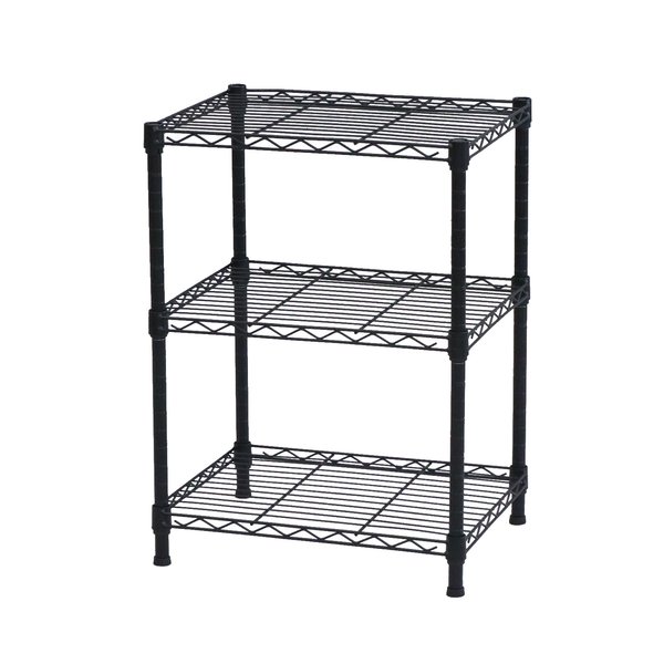 NERO19φ 3段セット 約幅45cm 奥行35cm 高さ62cm ブラック 組立品【代引不可】