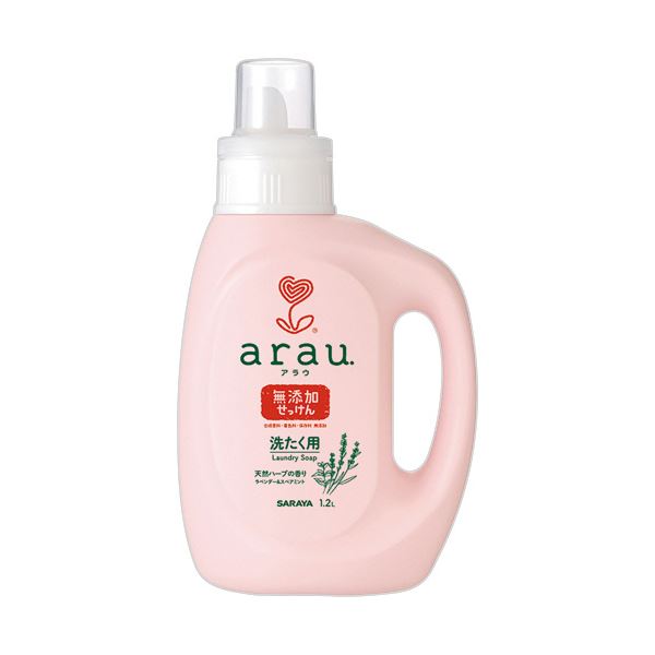 （まとめ） サラヤアラウ.洗たく用せっけん 本体 1.2L 1本 【×5セット】