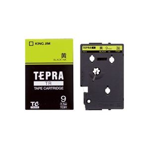 （まとめ）キングジム テプラTRテープ TC9Y 黄に黒文字 9mm【×3セット】 (代引不可)