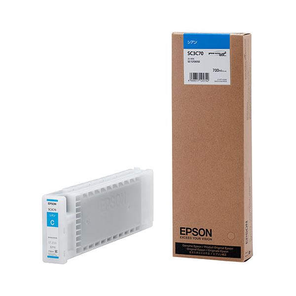 エプソンインクカートリッジ シアン 700ml SC3C70 1個 24,730円