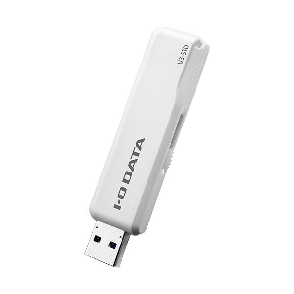 （まとめ） アイオーデータUSB 3.1 Gen 1（USB 3.0）／USB 2.0対応 スタンダードUSBメモリー 32GB ホワイトU3-STD32GR／W 1個 【×3セット】