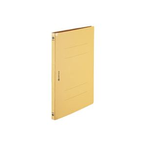 (業務用10セット)フラットファイル/紙バインダー 【A4/2穴 10冊入り】 背表紙強化タイプ D128J-YL イエロー(黄)