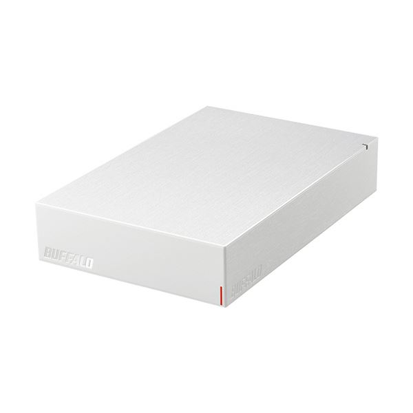 （まとめ）バッファロー ドライブステーションUSB3.2(Gen1)対応外付けHDD 4TB ホワイト HD-LE4U3-WB 1台【×3セット】