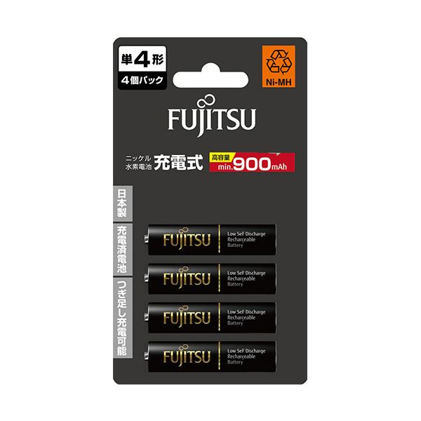 （まとめ） FDK 富士通ニッケル水素電池 高容量タイプ 単4形 HR-4UTHC（4B） 1パック（4本） 【×3セット】