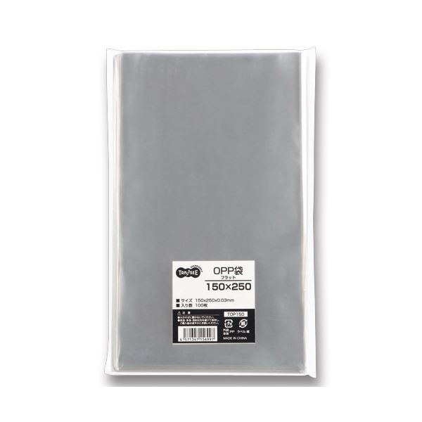 （まとめ） TANOSEE OPP袋 フラット 150×250mm 1セット（500枚：100枚×5パック） 【×3セット】 (代引不可)