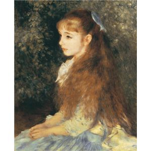 世界の名画シリーズ、プリハード複製画 ピエール・オーギュスト・ルノアール作 「イレーヌ・カーン・ダンヴェルス嬢の肖像」（額縁付）【代引不可】｜リコメン堂生活館